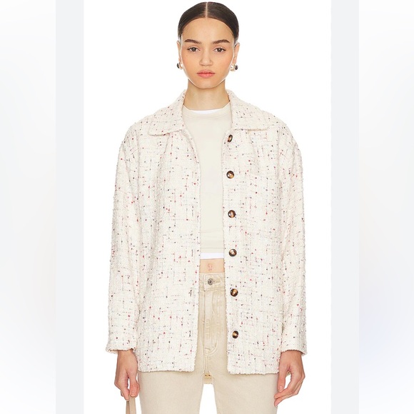 Favorite Daughter The Talullah Cinque Tweed Jacket Blazer Minimalist REVOLVE XL - Picture 2 of 14